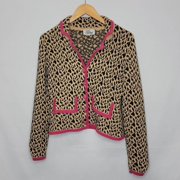 J.k. Leopard Print LS Button Up Cardigan - Picture 3 of 14